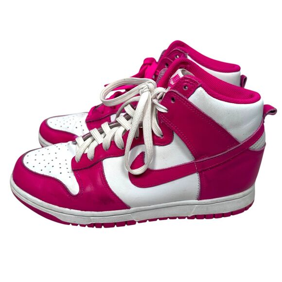 Nike Dunk High Sneakers Women's 9 Pink Prime White Lace Up Shoes DD1869-110 - Picture 3 of 9